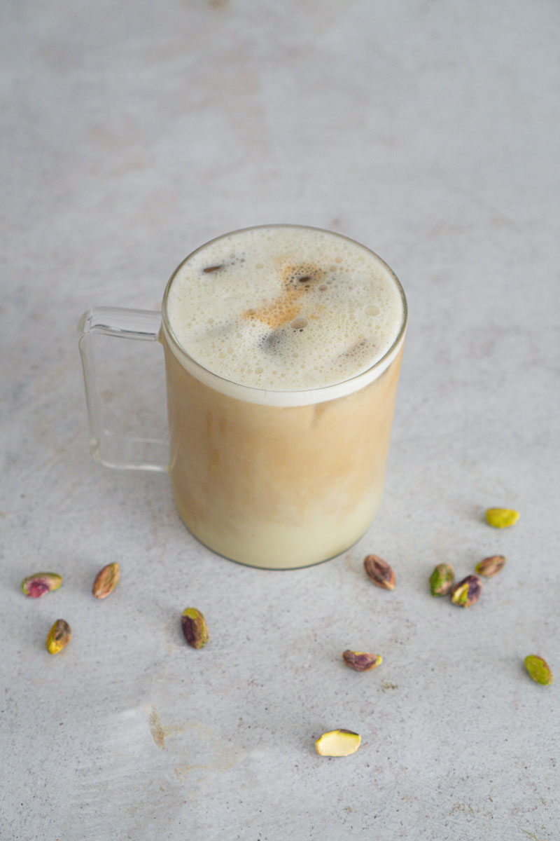 Islatte med smak av pistasj