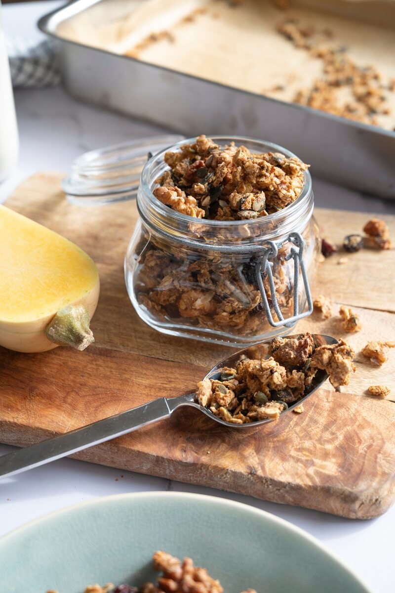 Pumpkin spice-granola med havremasse