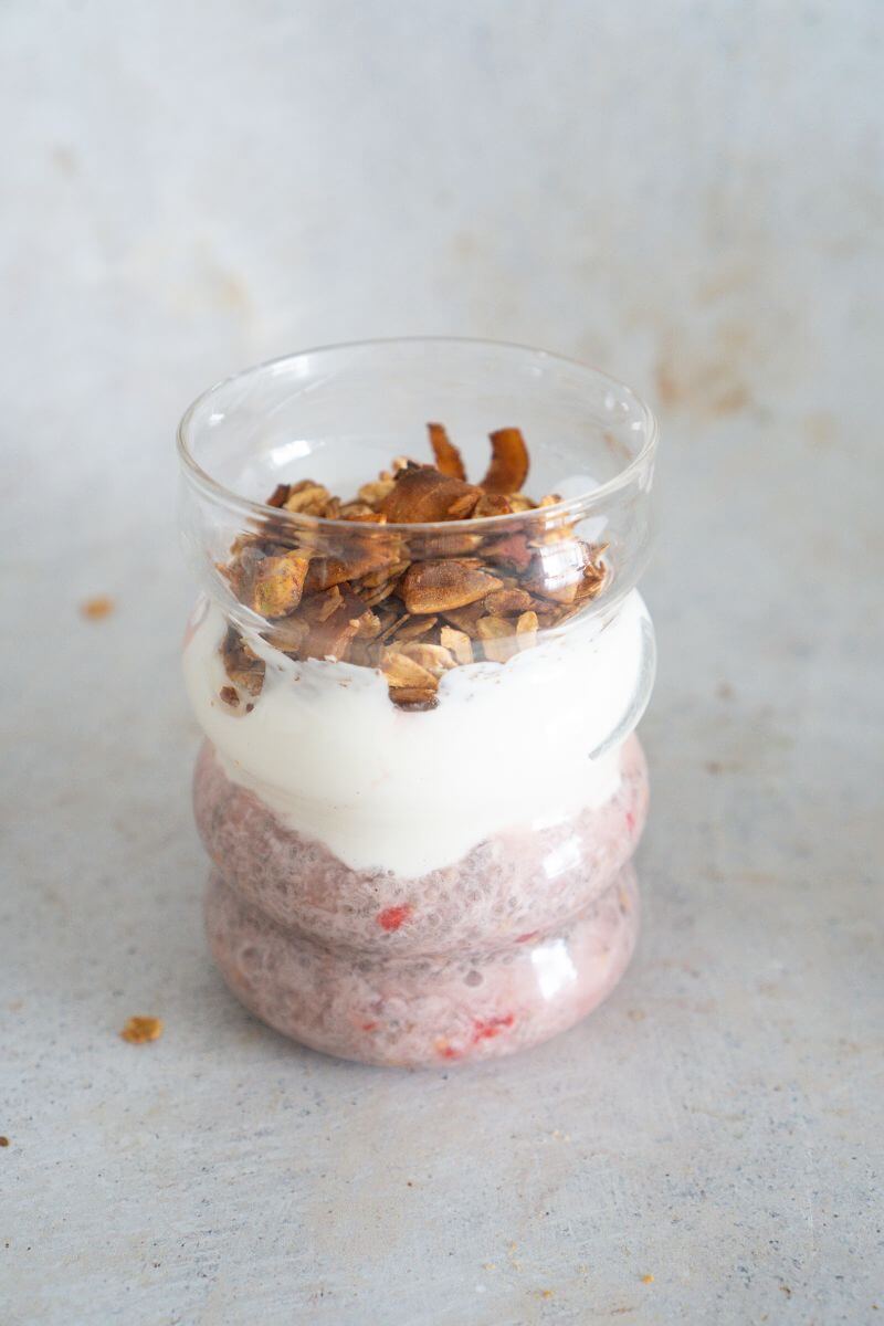 Chiakopper med bringebær